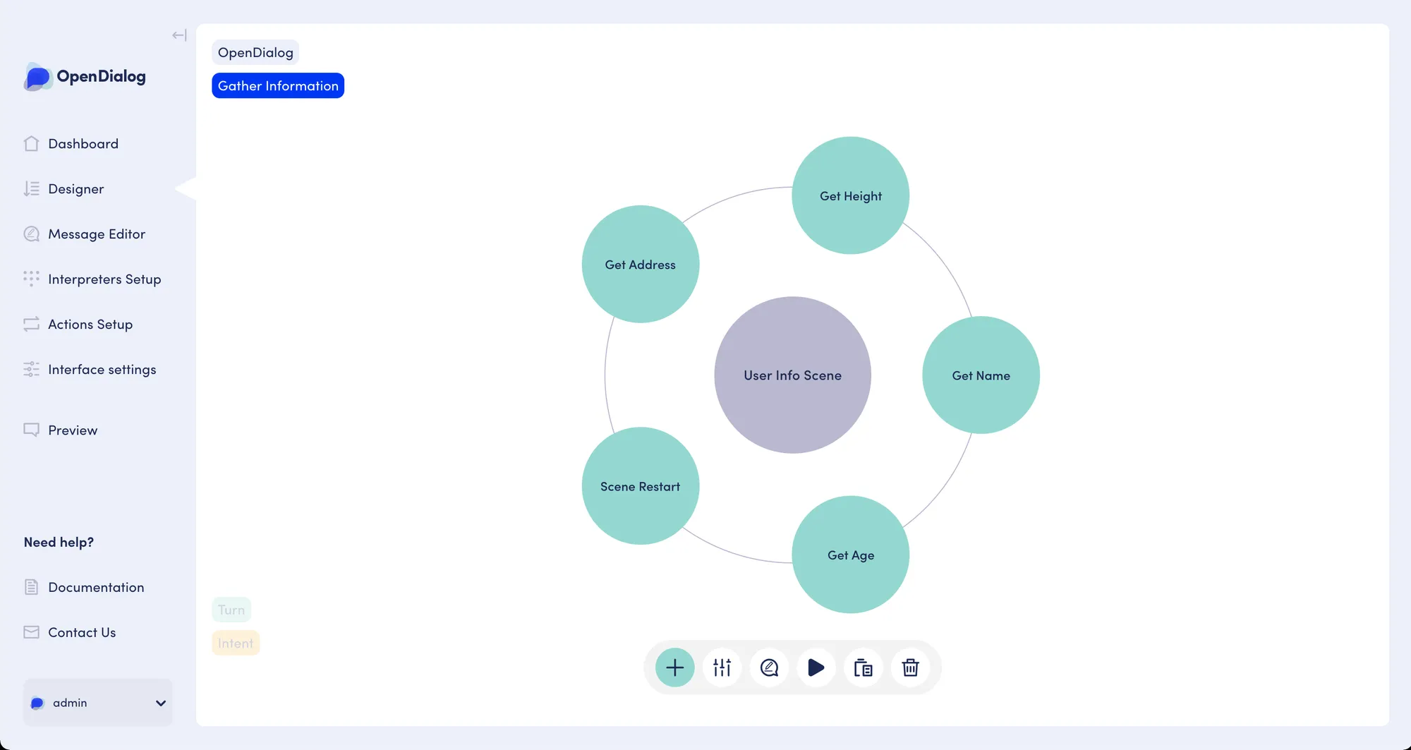 A scene to gather user information