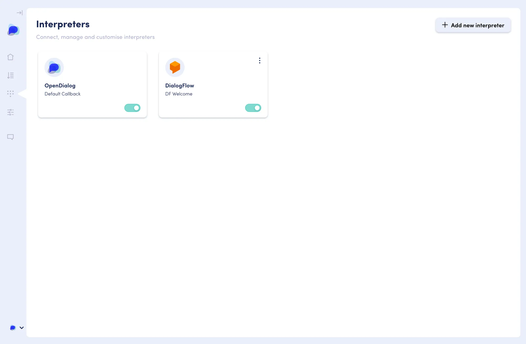 OpenDialog Interpreter Manager
